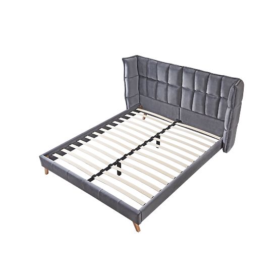 SCANDINO Bed 160, Gray (2p=1pc)