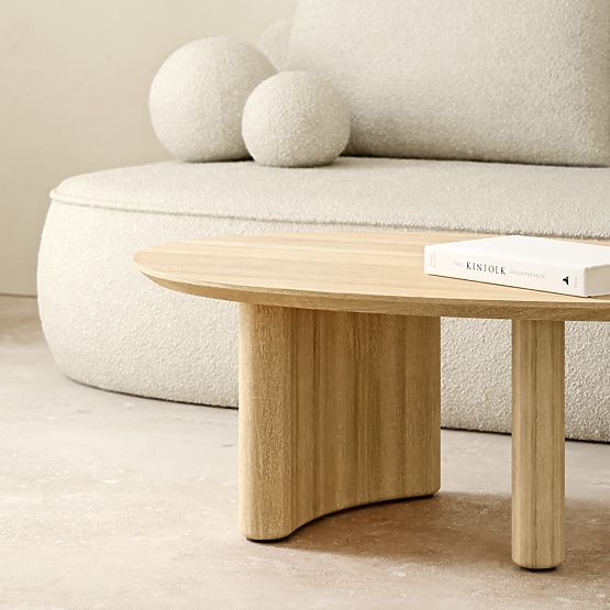 Segretto Coffee Table, Oval, Natural Oak