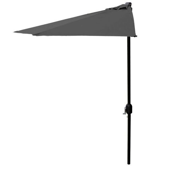 Semi-circular parasol for the terrace - grey