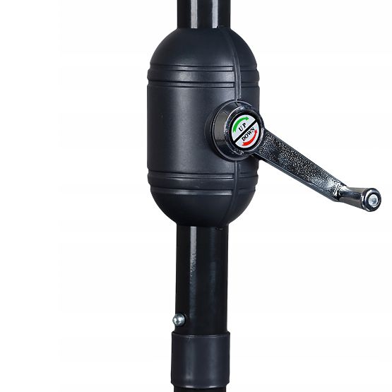 Semi-circular parasol for the terrace - grey