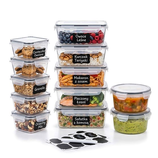 Set of 12 RIMINI Plastic Containers