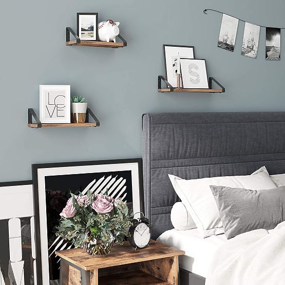 Set of 3 Loft Shelves SIRIN Black