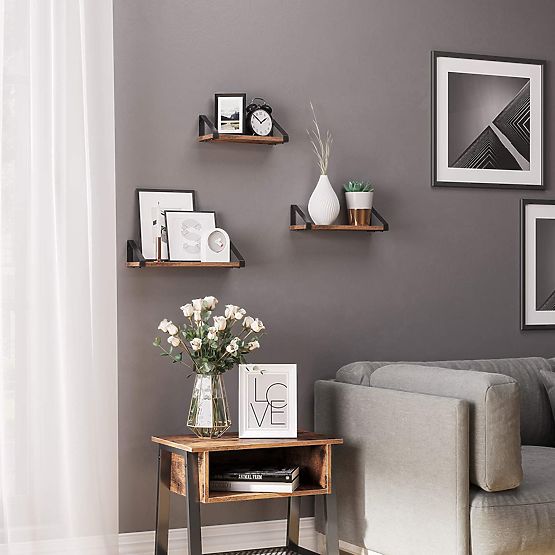 Set of 3 Loft Shelves SIRIN Black