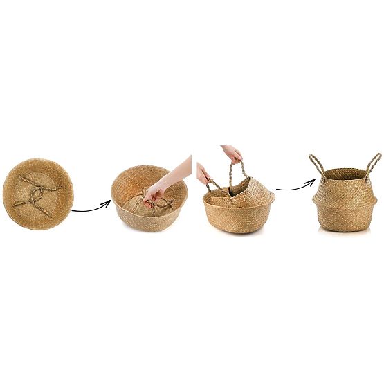 Set of 3 Natural BOHO Baskets