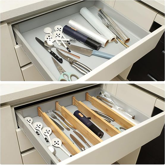 Set of 4 Bamboo Drawer Dividers RITA