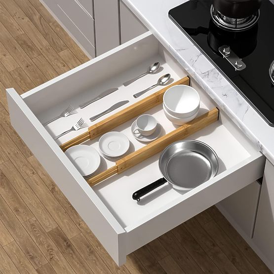 Set of 4 Bamboo Drawer Dividers RITA