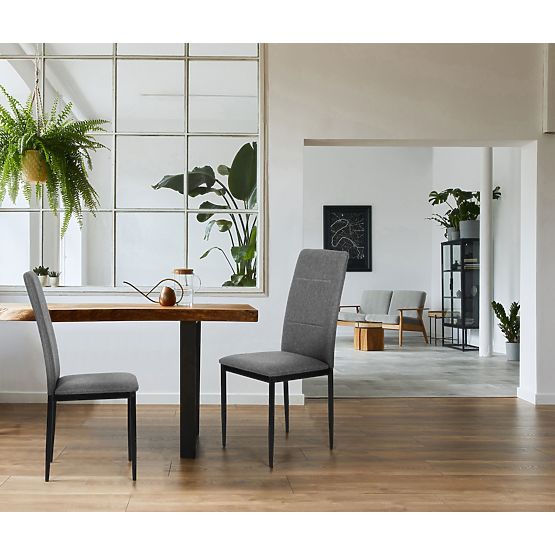 Set of 4 Dining and Living Room Chairs - Grey