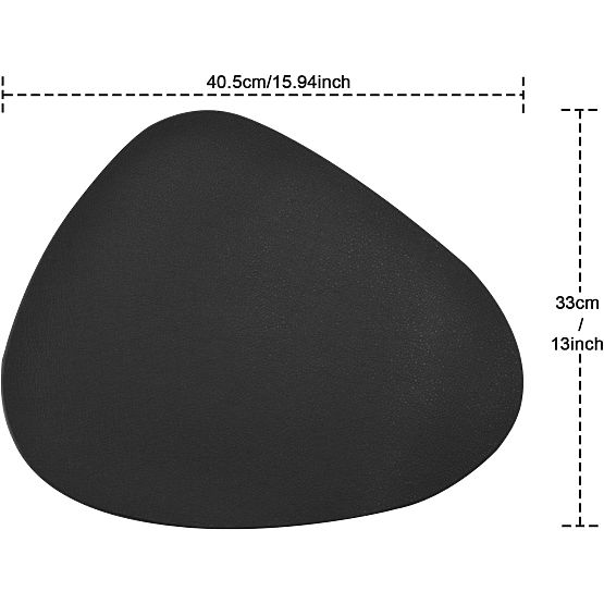 Set of 8 TRIVAL BLACK Table Mats