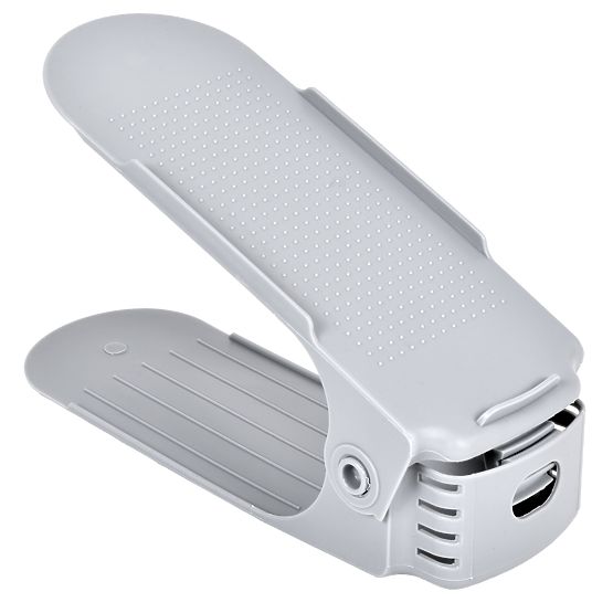 Set of Adjustable Shoe Holders 10 Pieces Grey