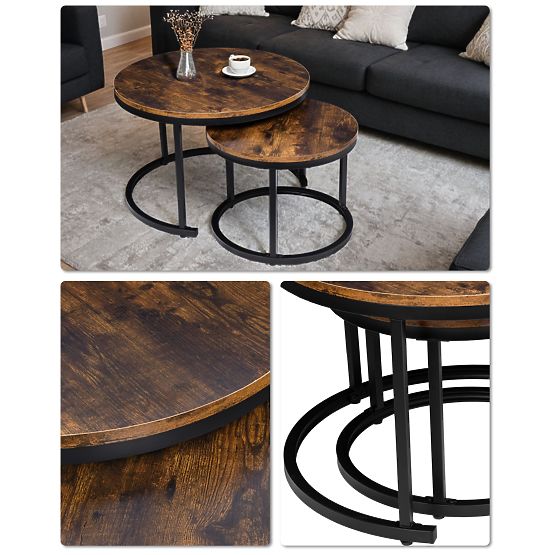 Set of Two Galen Rustic Loft Tables