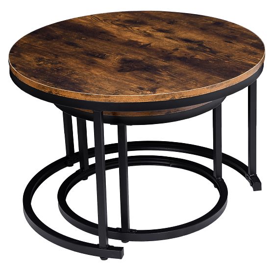 Set of Two Galen Rustic Loft Tables