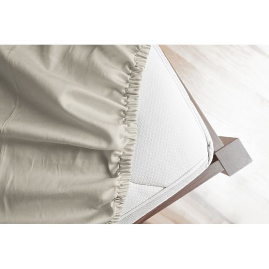 Cotton Microfleece Fitted Sheet - 160-180x200 cm - Natural