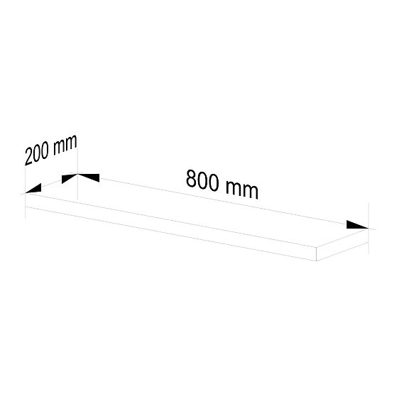 SHELF PS-4 80cm OAK SONOMA