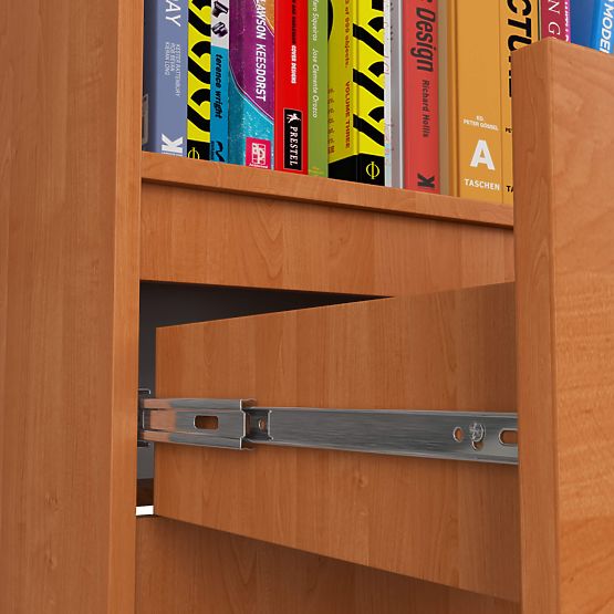 SHELF R 60 cm CLP 1 DRAWER 4 SHELVES ALDER