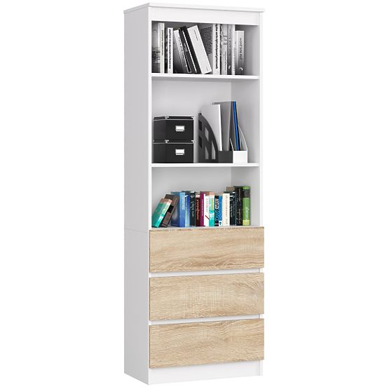 SHELF R60 3DR 2S CLP PK WHITE / SONOMA