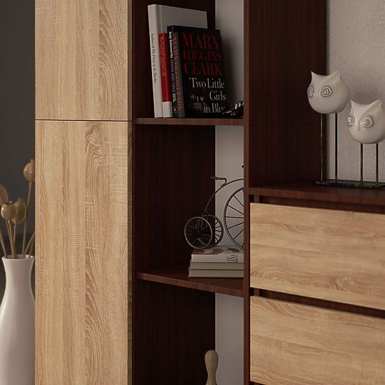 SHELF R80 1D 4P CLP WENGE / SONOMA