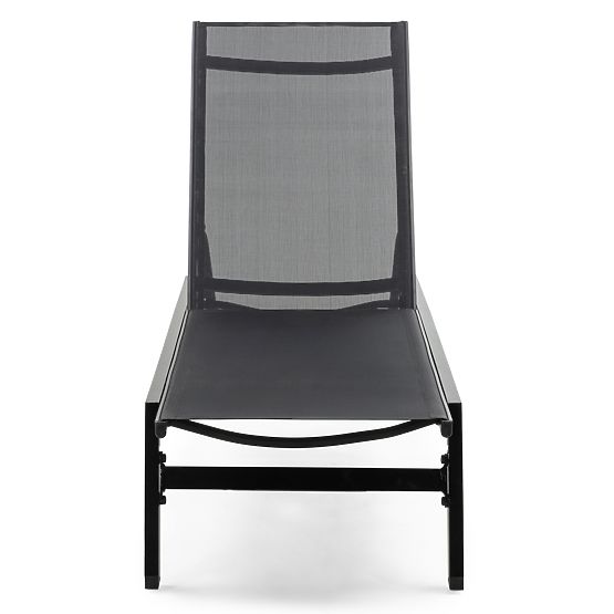 Shelly Adjustable Garden Lounger, Aluminum, Graphite