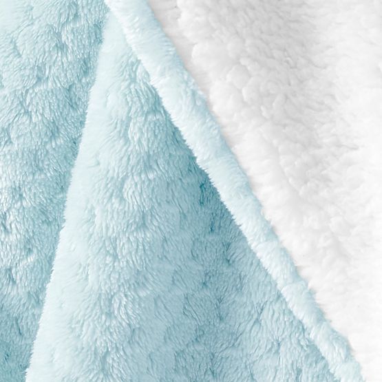SHLEEPY Blanket Light Blue Jacquard Pattern Classic Style 70x150