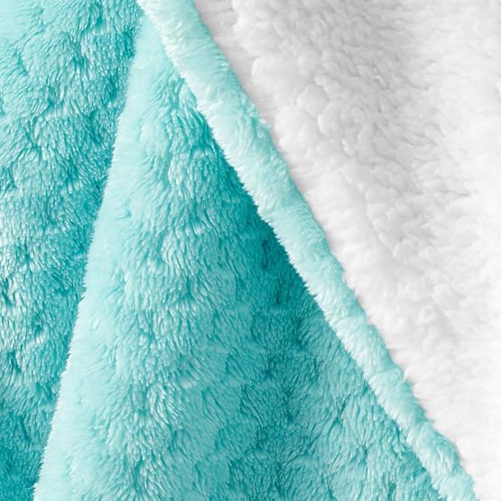 SHLEEPY Turquoise Jacquard Pattern Classic Style Blanket 220x240