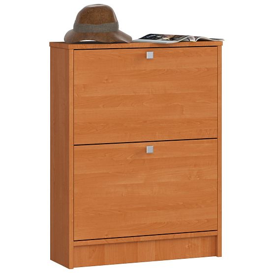Shoe Cabinet 2 Flip Doors 60 cm - Alder