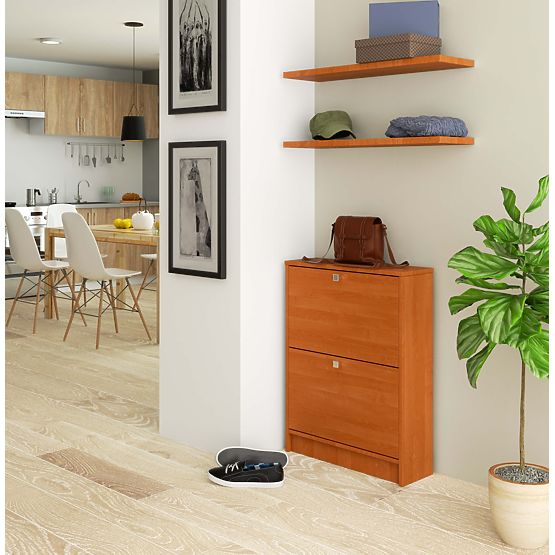 Shoe Cabinet 2 Flip Doors 60 cm - Alder