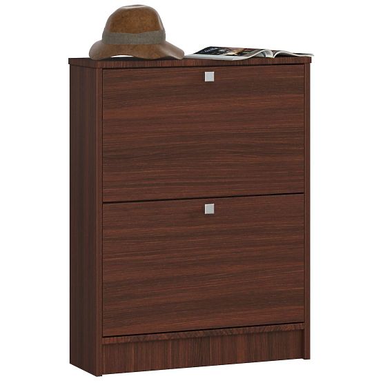 Shoe Cabinet 2 Flip Doors 60 cm - Wenge