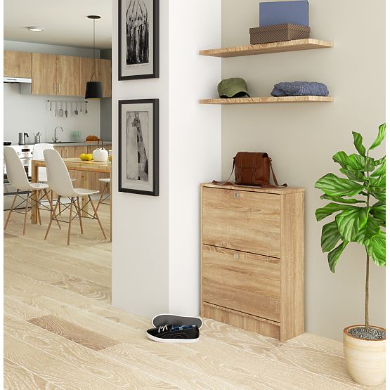 SHOE CABINET 2 FLIP-OUT OAK SONOMA
