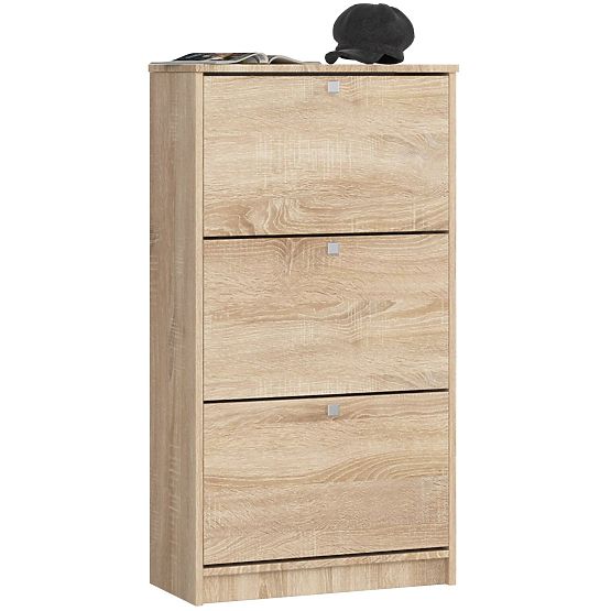 SHOE CABINET 3 FLIP DOORS 60 cm OAK SONOMA