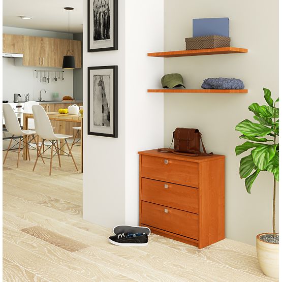 Shoe Cabinet MINI 3 Flip Doors 60 cm - Alder