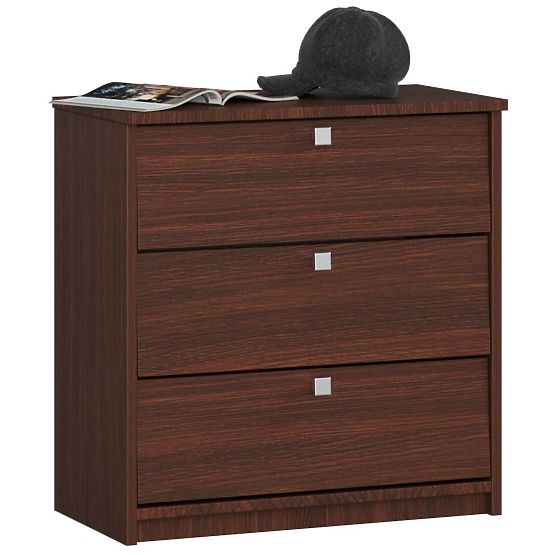 Shoe Cabinet MINI 3 Flip Doors 60 cm - Wenge
