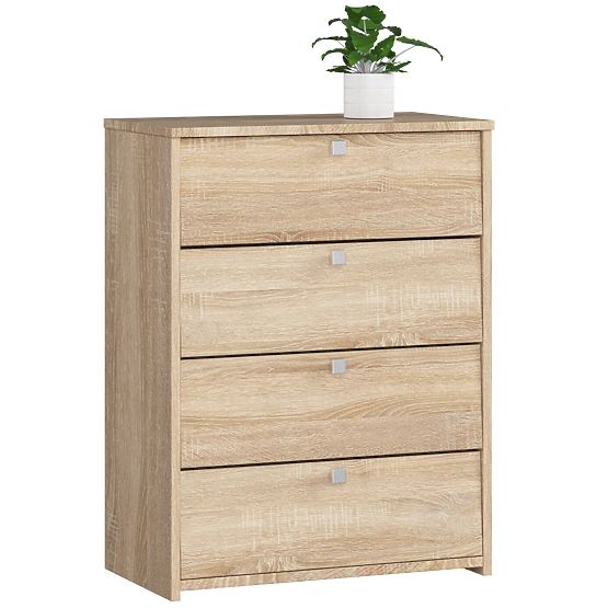 Shoe Cabinet RUBIN 4 Flip Doors 66 cm - Sonoma Oak