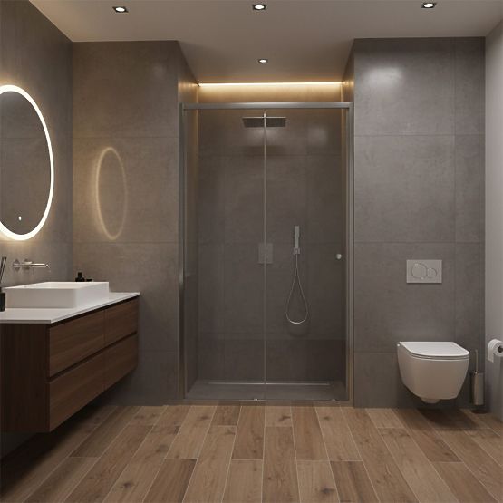 Shower Doors Rea Primo Slide 100 Chrome