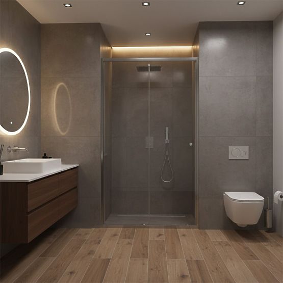 Shower Doors Rea Primo Slide 110 Chrome