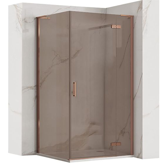 Shower Enclosure REA Hugo Brushed Copper 80x80