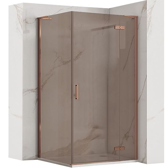 Shower Enclosure REA Hugo Brushed Copper 80x80