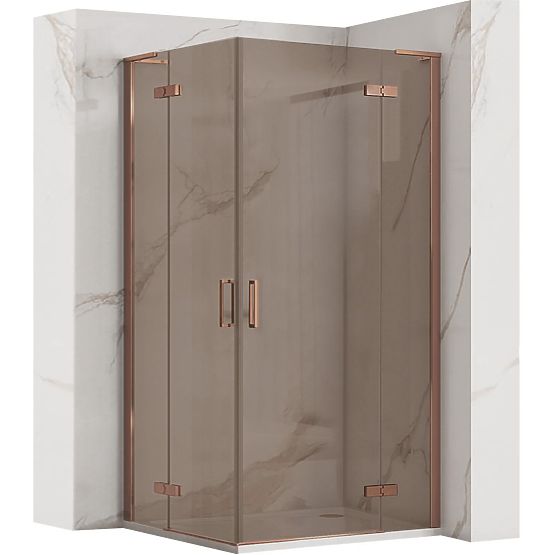 Shower Enclosure REA Hugo Double 90x90 Brushed Copper