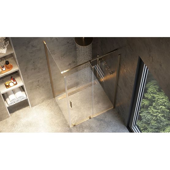 Shower Enclosure REA Montana Brushed Gold 100x100