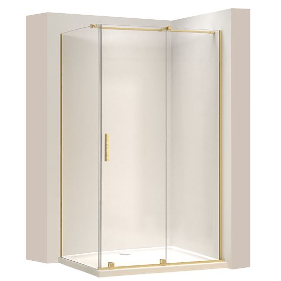 Shower Enclosure REA Montana Brushed Gold 120x100