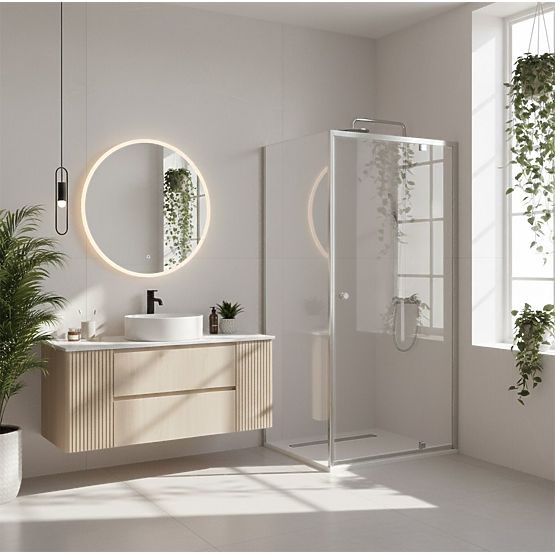 Shower Enclosure Rea Primo Swing 90x70 Chrome