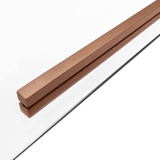 Shower Enclosure SOLAR Brushed Copper 90x90