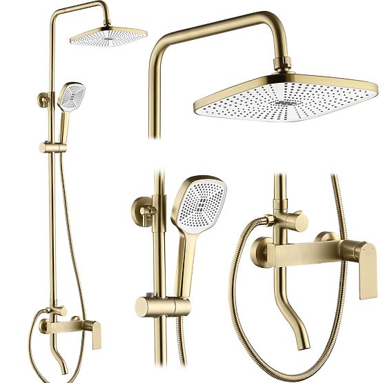 Shower Set REA STORM BRUSHED GOLD