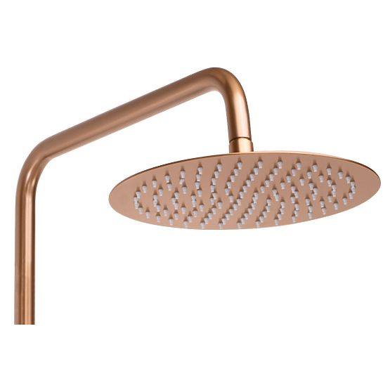 Shower Set with Thermostat Rea Lungo Brushed Copper