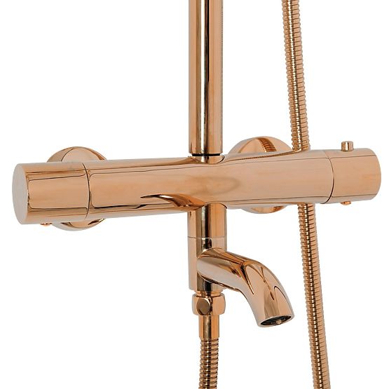 Shower Set with Thermostat Rea Lungo Copper