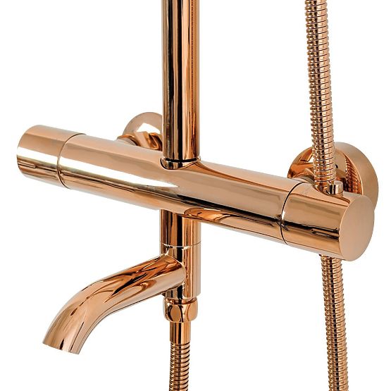 Shower Set with Thermostat Rea Lungo Copper