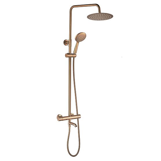 Shower Set with Thermostat Rea Lungo Diamond Copper