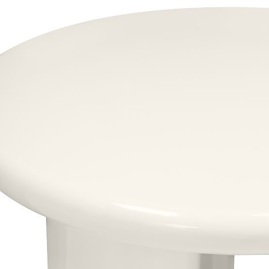 Side Table Blair 40 cm, Cream, Glossy