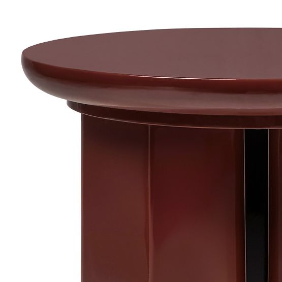 Side Table Brie 40 cm, Burgundy/Brown, Glossy