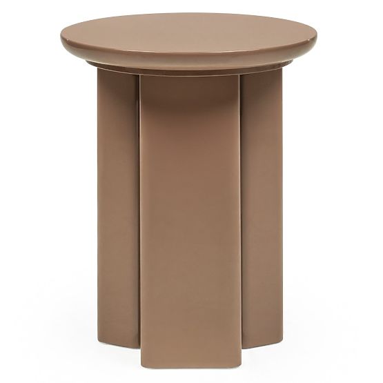 Side Table Brie 40 cm, Light Brown, Mocha, Glossy