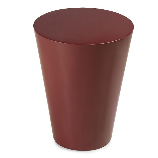 Side Table Eclipso, 40 cm, Burgundy-Brown, Glossy
