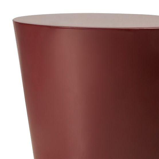 Side Table Eclipso, 40 cm, Burgundy-Brown, Glossy